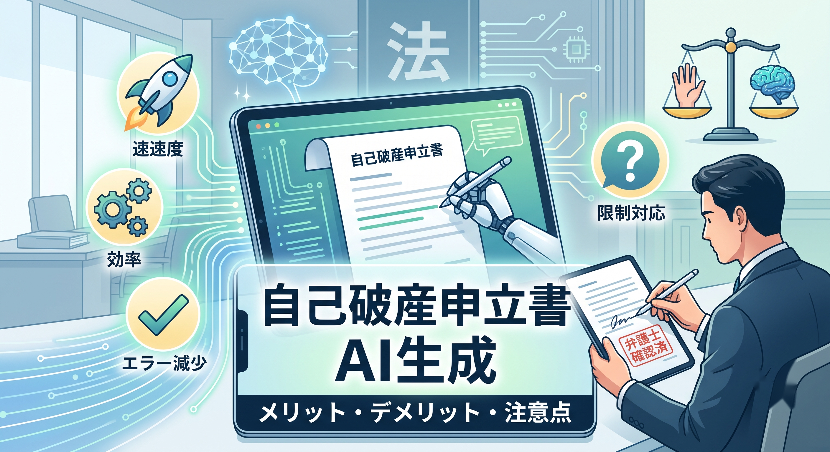 自己破産申立書AI生成 メリット・デメリット